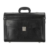 DundN Pilotenkoffer Business und Travel, 2685, Lederfaserstoff, schwarz