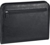 D&N - D&N Schreibmappe mit RV schwarz Schwarz