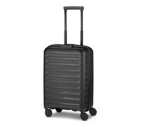 d & n Toronto 4 Rollen Kabinentrolley S 54 cm mit Dehnfalte black Herren