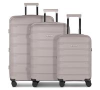 d&n South Dakota 4 Rollen Kofferset 3-teilig mit Dehnfalte weiss