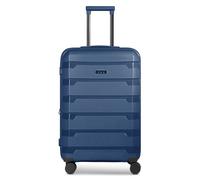 d&n South Dakota 4 Rollen Trolley M 66 cm mit Dehnfalte blau