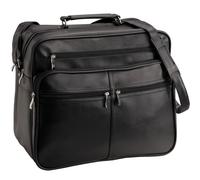d & n Lederwaren Umhängetasche Business Line 39 cm 26 l Schwarz