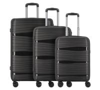d&n Travel Line 4300 4 Rollen Kofferset 3-teilig schwarz