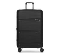 d&n Travel Line 4300-Plus 4 Rollen Trolley L 76 cm mit Dehnfalte schwarz