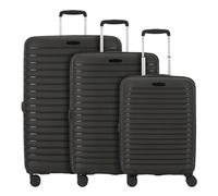 Reisekoffer d&n Travel Line 4500+ Trolley Set 3-teilig erweiterbar 4 Rollen - Schwarz
