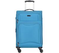 d & n Lederwaren Reisekoffer Travel Line 9204 – 66 cm, erweiterbar, 4 Rollen, 65 l – Türkis