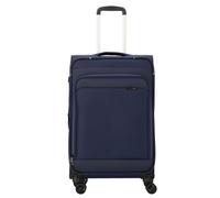 d&n Travel Line 9504 4 Rollen Trolley M 67 cm mit Dehnfalte blau