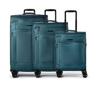 d&n Travel Line 9804 4 Rollen Kofferset 3-teilig mit Dehnfalte petrol