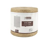D.RECT 800011 250m Jute-Schnur Natur Braun Jute-Kordel | Packschnur Geschenk-Band Bastelschnur Dekokordel | 2mm Dicke | Für: Verpackung, DIY Kunst-Handwerk, Floristik, Dekoration