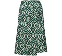 Street One Frauen Gemusterter Wickelrock in Multicolour|Grün, Gr: 34