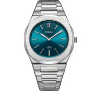D1 Milano Herrenuhr Edelstahl grün, silber Herren
