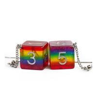 D20 / D6 Ohrringe verschiedene Farben und Formen - D6 rainbow