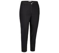Chinohose KJBRAND "Betty Chino", Damen, Gr. 50, N-Gr, schwarz, Web, Obermaterial: 60% Baumwolle, 37% Polyamid, 3% Elasthan, casual, bequem knöchellang, Hosen, mit Komfortbund (78998562-50) schwarz