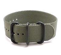 Da Luca Uhrenarmband aus ballistischem Nylon, Militär-Stil, PVD-Schnalle, 18 mm, 20 mm, 22 mm, 24 mm, 26 mm, 1 Stück, grau, 24 mm, Armband, Militär