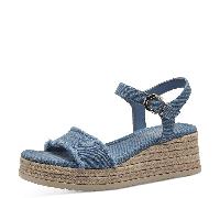 TAMARIS Damen-Sandalette mit Keilabsatz Denim-Blau blau41