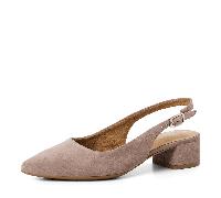 Tamaris Damen Sling Pump mit Blockabsatz Leder, beige, 39 EU