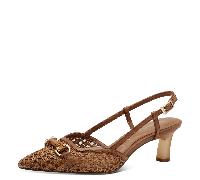 Tamaris Damen Sling Pump mit Stilettoabsatz, braun, 41 EU