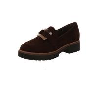 Loafer TAMARIS, Damen, Gr. 37, braun (mokka), Ziegenveloursleder, unifarben, modisch, Schuhe, Blockabsatz, Slipper, Businesschuh mit Touch-It-Ausstattung (23520020-37) mokka