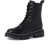 Tamaris Damen Stiefelette Leder Blockabsatz Wechselfußbett; BLACK LEATHER, EU 40