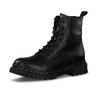 Tamaris Damen Combat Boots, Frauen Stiefeletten,Wechselfußbett,warm gefüttert,gefüttert,Boots,Stiefel,Bootee,Booties,Black,37 EU