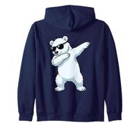Dab Eisbär Cartoon mit Sonnenbrille Kapuzenjacke