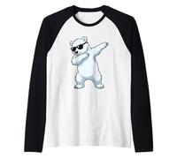 Dab Eisbär Cartoon mit Sonnenbrille Raglan