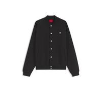Sweatjacke HUGO "Dabin", Herren, Gr. M, schwarz (schwarz001), Interlock, Obermaterial: 62% Baumwolle, 33% Polyester, 5% Elasthan, unifarben, oversize normal, Rundhals, Bündchen, Sweatjacken Sweatjacke