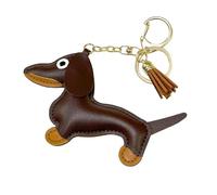 Dackel Geschenk Schlüsselanhänger Dackel aus Leder Dacker Deko Dacker Anhänger Glücksbringer Sausage Geschenke für Lieblingsmensch Frauen Männer Kinder Geburtstag Schlüsselring