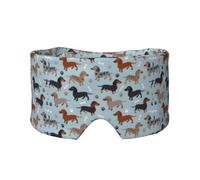 Dackel Hunde Blau, Vollständige Augenabdeckungen, lichtblockierende Augenmaske, Schlafaugen- und Ohrenschützer