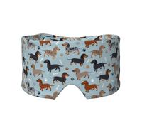 Dackel Pfoten und Knochen blau, Vollständige Augenabdeckungen, lichtblockierende Augenmaske, Schlafaugen- und Ohrenschützer