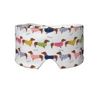 Dackel Roter Mantel Hunderasse Haustier Muster Pullover, Vollständige Augenabdeckungen, lichtblockierende Augenmaske, Schlafaugen- und Ohrenschützer