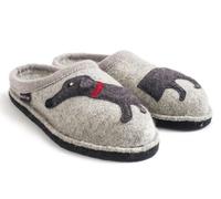 DackelHausschuhereine Schurwolleinsteingraumeliert