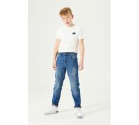 Dad-Jeans GARCIA "Dalino", Jungen, Gr. 146, N-Gr, blau (medium used), Denim/Jeans, Obermaterial: 99% Baumwolle, 1% Elasthan, unifarben, lang, Jeans Dad-Jeans, for Boys, mit Destroyed Effekten (6534595