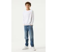 Dad-Jeans GARCIA "Dalino", Jungen, Gr. 164, N-Gr, blau (medium used), Denim/Jeans, Obermaterial: 99% Baumwolle, 1% Elasthan, lang, Jeans, for Boys, mit Destroyed Effekten (61980002-164) medium used