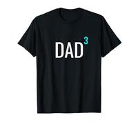 Dad to the Power of 3 Mathematics Math Father of Three Kids T-Shirt