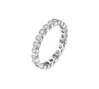 Daesar Damen Ring 375 Weißgold, Verlobungsringe 2.7MM mit Diamant Bandring Hochzeit Ringe Frauen Eheringe Nickelfrei Größe 59 (18.8)