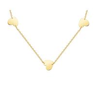 Daesar Gold Kette 750 Echtgold, Collier Halskette Damen 45 CM Herzen Kette Frauen Hochzeit Echtschmuck