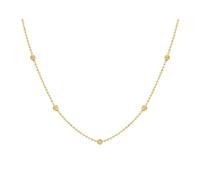 Daesar Halskette Damen 45CM, Collier Kette Gold 750 Dünn Bead-Kette Halskette für Frauen Charms