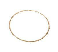 Daesar Halskette Damen Gold 375 Echtgold, Collier Kette Doppellagig Halskette Gold 45CM für Charms