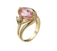 Daesar Ringe Frauen Verlobung, Ring Vergoldet mit Marquise Zirkonia Hochzeit Ring Damen Personalisiert Gr.52-62