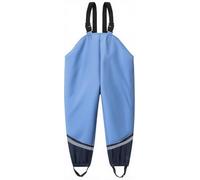 DAFENP Kinder Regenhose Wasserdicht Matschhose Winddicht Regenlatzhose mit Atmungsaktiv Textilfutter Buddelhose für Jungen Mädchen YK1665H-SkyBlue-DarkBlue-128