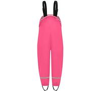 DAFENP Kinder Regenhose Wasserdicht Matschhose Winddicht Regenlatzhose mit Atmungsaktiv Textilfutter Buddelhose für Jungen Mädchen YK1335H-Pink-80