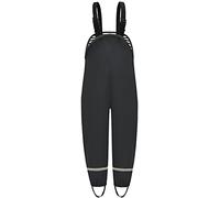 DAFENP Kinder Regenhose Wasserdicht Matschhose Winddicht Regenlatzhose mit Atmungsaktiv Textilfutter Buddelhose für Jungen Mädchen YK1335H-Black-92