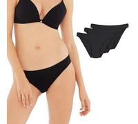 Dagi Baumwollunterwäsche für Damen, Nahtlose, atmungsaktive Höschen für Damen, niedrige Taille, elastische Höschen, bequem, 3er-Pack, Schwarz, XL