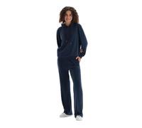 Dagi Women's Indigo High Waist Wide Leg Tracksuit Bottom, Indigo,L