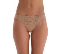 Dagi Women's Nude Regular Waist Lace Detailed Premium Basic Thong, Nude,XS