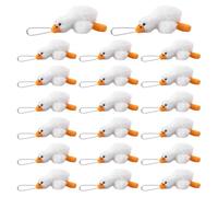 DAGLLGEW Gänse-Schlüsselanhänger, 20 Stück süße Gänse, Stofftiere, Tier-Schlüsselanhänger, Plüschanhänger für Geburtstagsfeiern, Weihnachten, kleine Stofftiere, große Mengen, Mini-Stoff