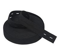 DAHI 20M gummiband Knopfloch lochgummiband Elastisch Band (2cm/20meter schwarz-B)