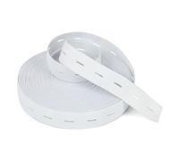 DAHI 20M Gummiband Knopfloch lochgummiband Elastisch Band (2cm/20meter Weiss-B)