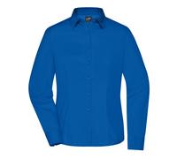 James & Nicholson Damen Langarm Business Bluse JN641, königs-blau, Größe S (Arbeitshemd & Arbeitsshirt)